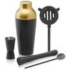 COCKTAILSET GLAMOUR - svart/guldfärgad, Modern, metall/plast - Premium Living