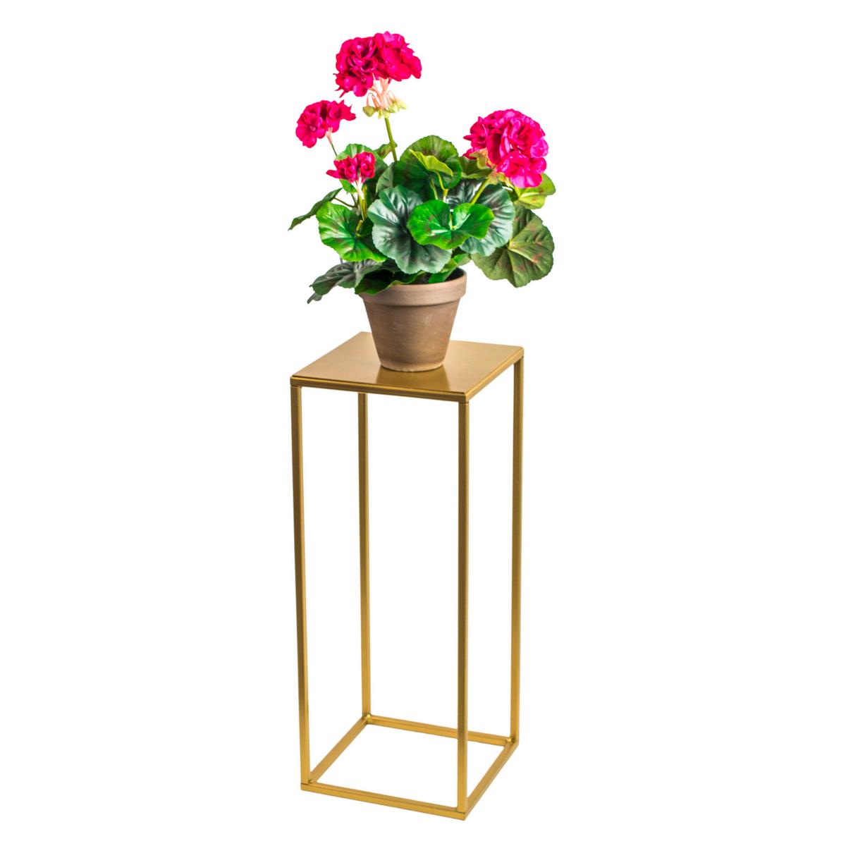 Blumenständer Goldfarben - Goldfarben, Basics, Metall (19/47/19cm)
