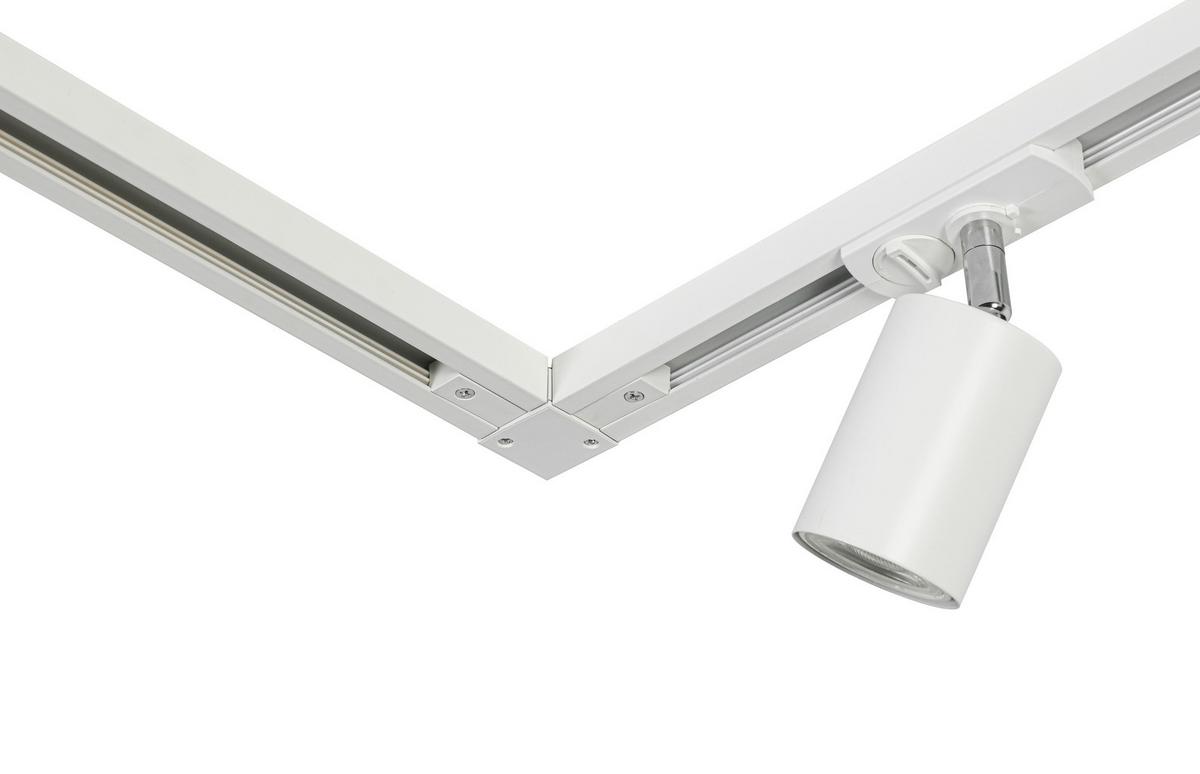 SYSTEM SZYNOWY BINE - biały/kolor chromowy, Trend, tworzywo sztuczne/metal (262cm) - Novel