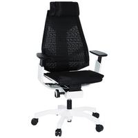 Pisarniški Stol Genidia Pro, Črna - črna/bela, Moderno, umetna masa/tekstil (57/114/46cm) - MID.YOU