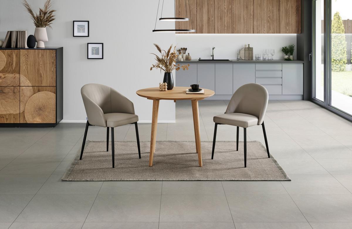 STÓŁ DO JADALNI RUND - buk twardzielowy, Natur, drewno (90/90/75cm) - P & B