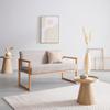 2-SITS SOFFA MALMÖ - ljusgrå/naturfärgad, Modern, trä/textil (120/75/69cm) - Mömax