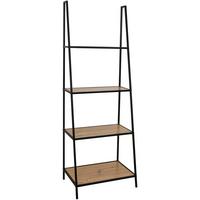 Regal Joris Naturfarben/Schwarz - Schwarz/Naturfarben, Modern, Holzwerkstoff/Metall (60/170/42cm) - Mömax