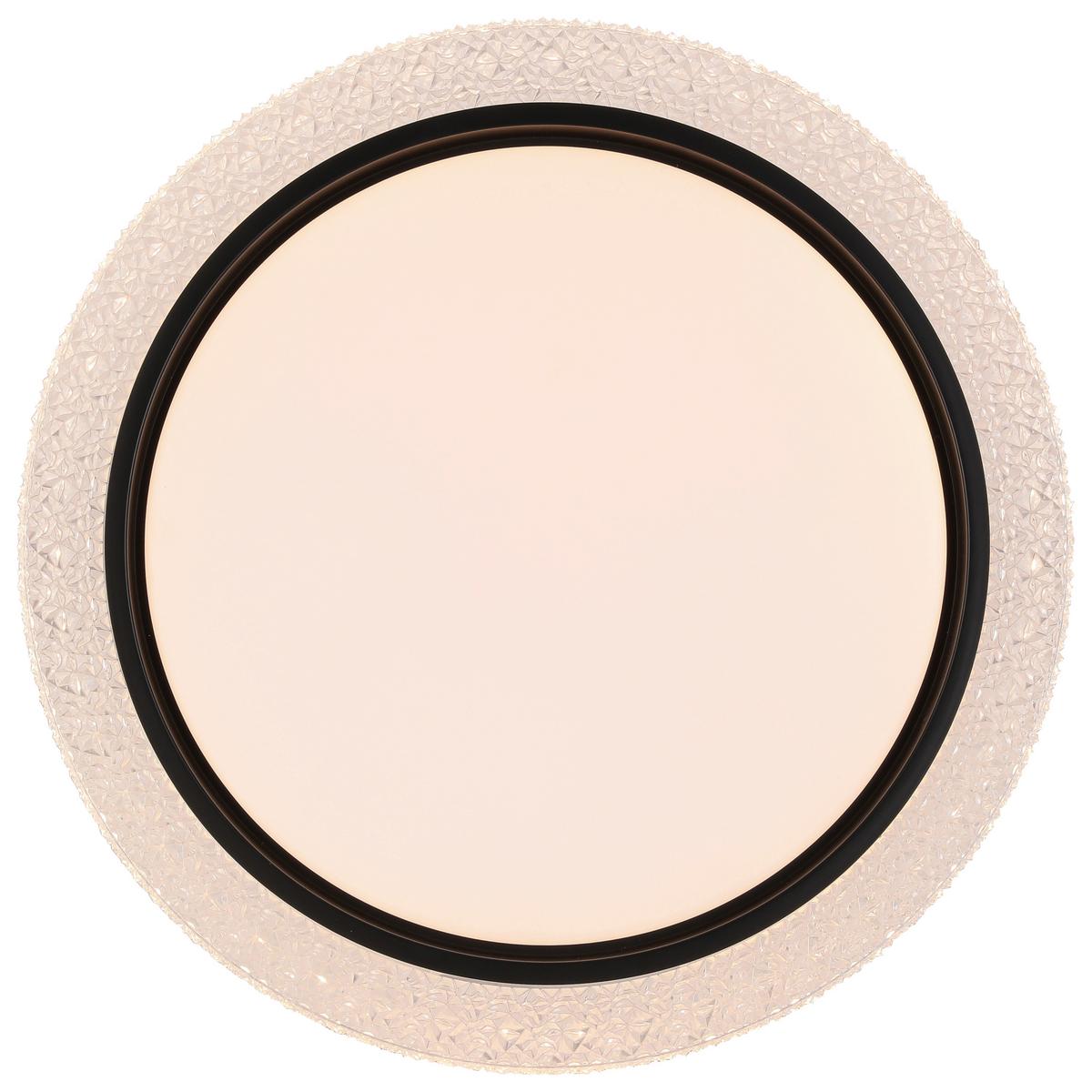 LED-Deckenleuchte Ozi in Schwarz/Transparent max.25W - Transparent/Schwarz, MODERN, Kunststoff/Metall (40/8cm) - Modern Living