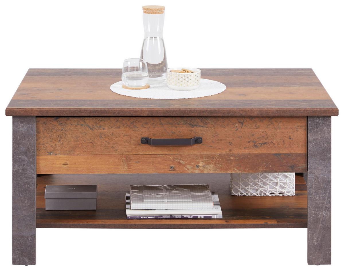 Măsuță de cafea Ontario - gri închis/culoare lemn stejar, Trend, material pe bază de lemn (101/50,5/70cm) - Modern Living