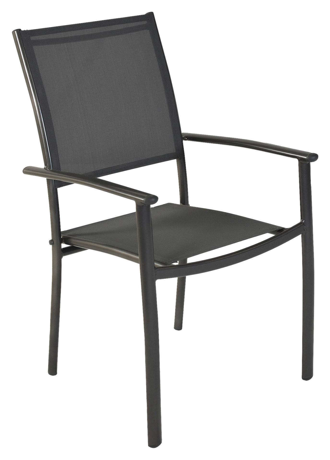 Set Vrtnih Stolov Milano, 2 Kos, Barve Grafita - siva/barve grafita, Moderno, kovina/tekstil (57/90/56cm) - Gardenson