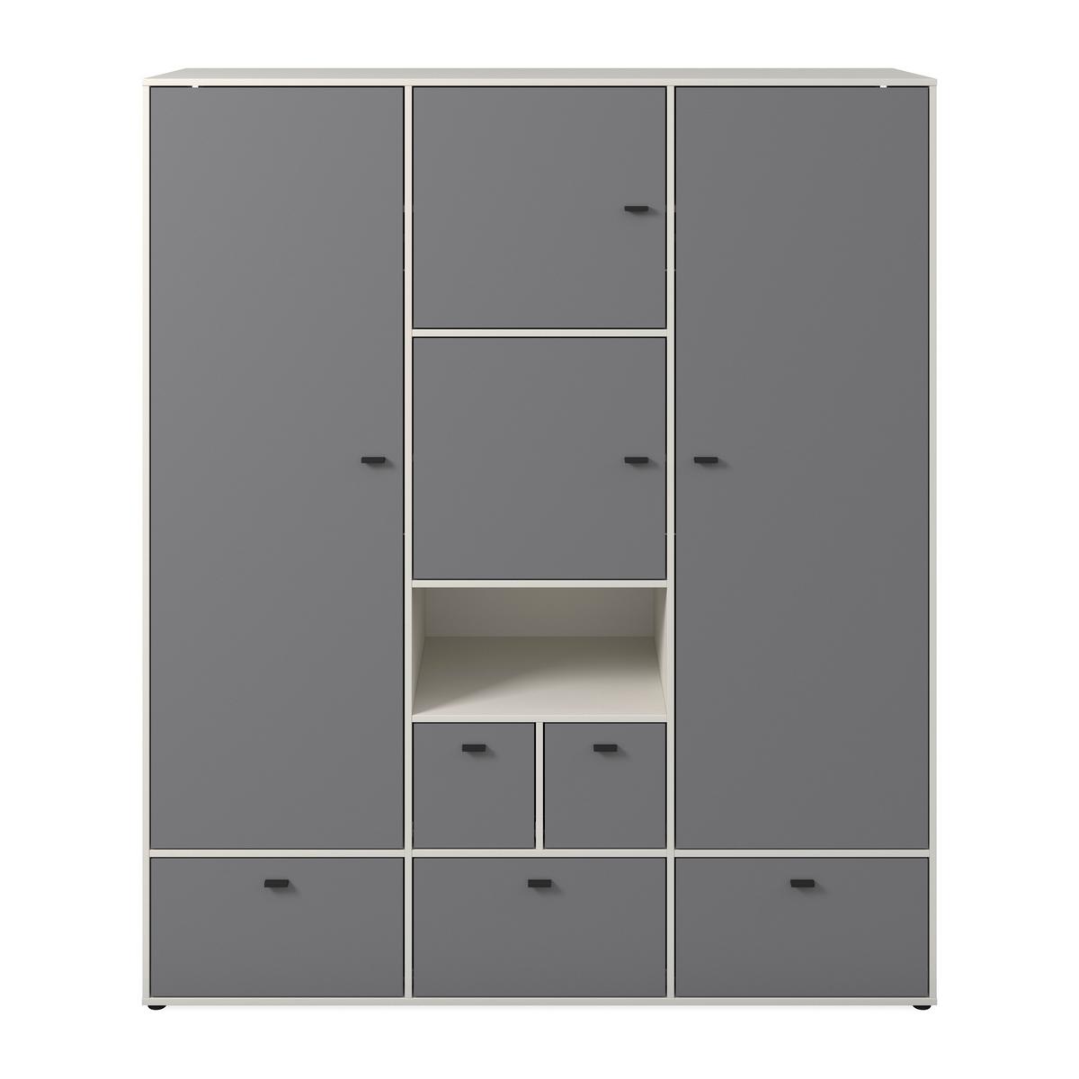 Kleiderschrank Framo 3 Kaschmirfarben/Anthrazit - Kaschmir/Anthrazit, KONVENTIONELL (179,4/210,6/58cm) - Mömax
