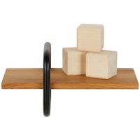 Wandboard aus Eiche massiv - Eichefarben/Schwarz, MODERN, Holz/Metall (40/20/22cm) - Mömax