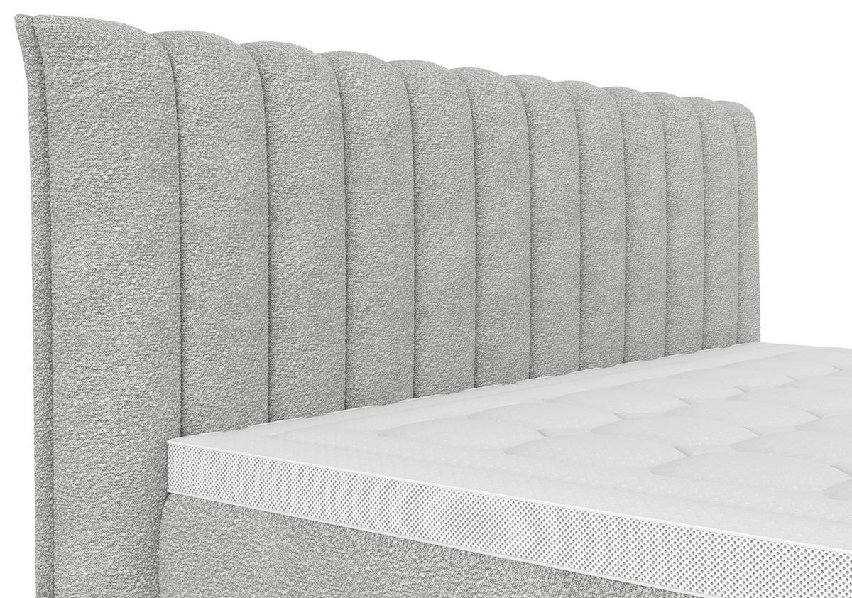 Boxspringbett Lina Hellgrau ca. 200x200cm - Hellgrau, KONVENTIONELL, Holz/Holzwerkstoff (200/200cm) - Premium Living