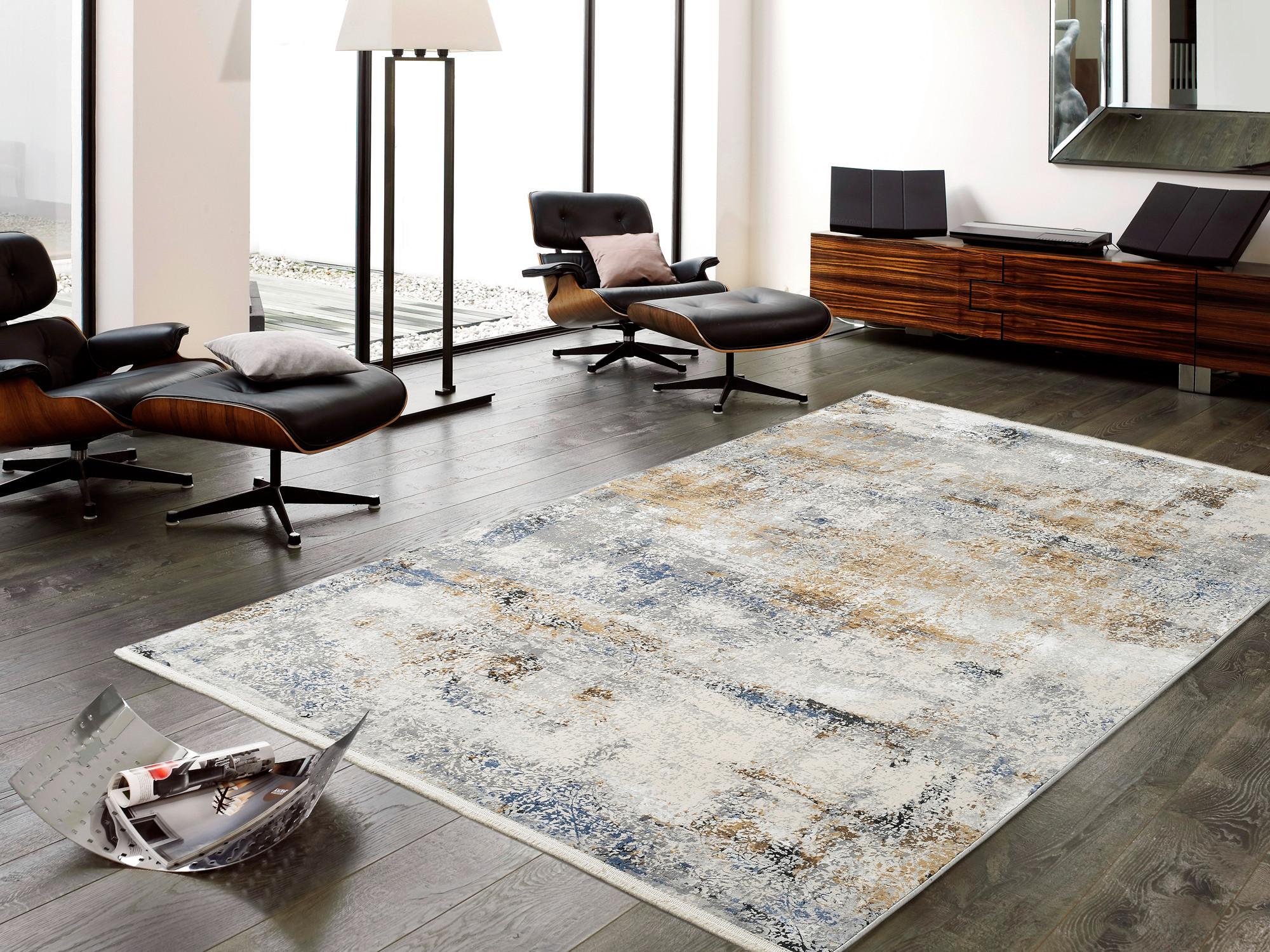 Webteppich Le Mans 04 Multicolor ca. 240x340cm - Schwarz/Grau, Design, Textil (240/340cm) - Dieter Knoll