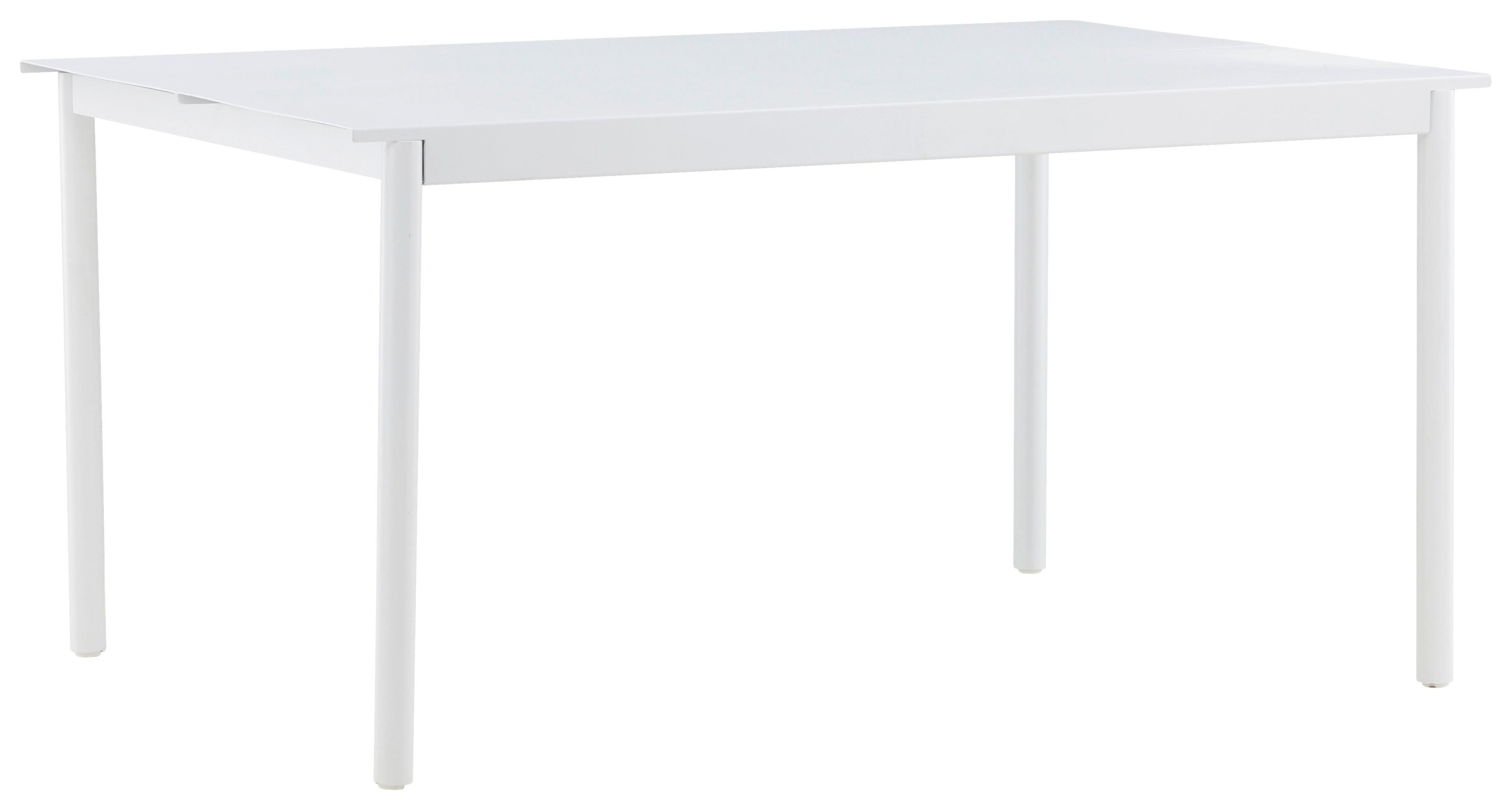 Gartentisch Modena ca. 150x100x75 cm Weiß - Weiß, KONVENTIONELL, Metall (150/100/75cm) - Gardenson