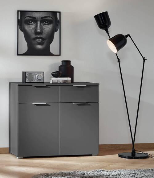 COMODA ALABAMA - gri, Modern, material pe bază de lemn (93/81/42cm) - Modern Living