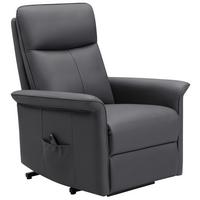 Relaxsessel Carlo Anthrazit - Anthrazit/Schwarz, KONVENTIONELL, Leder/Holz (77/103/84cm) - Mömax