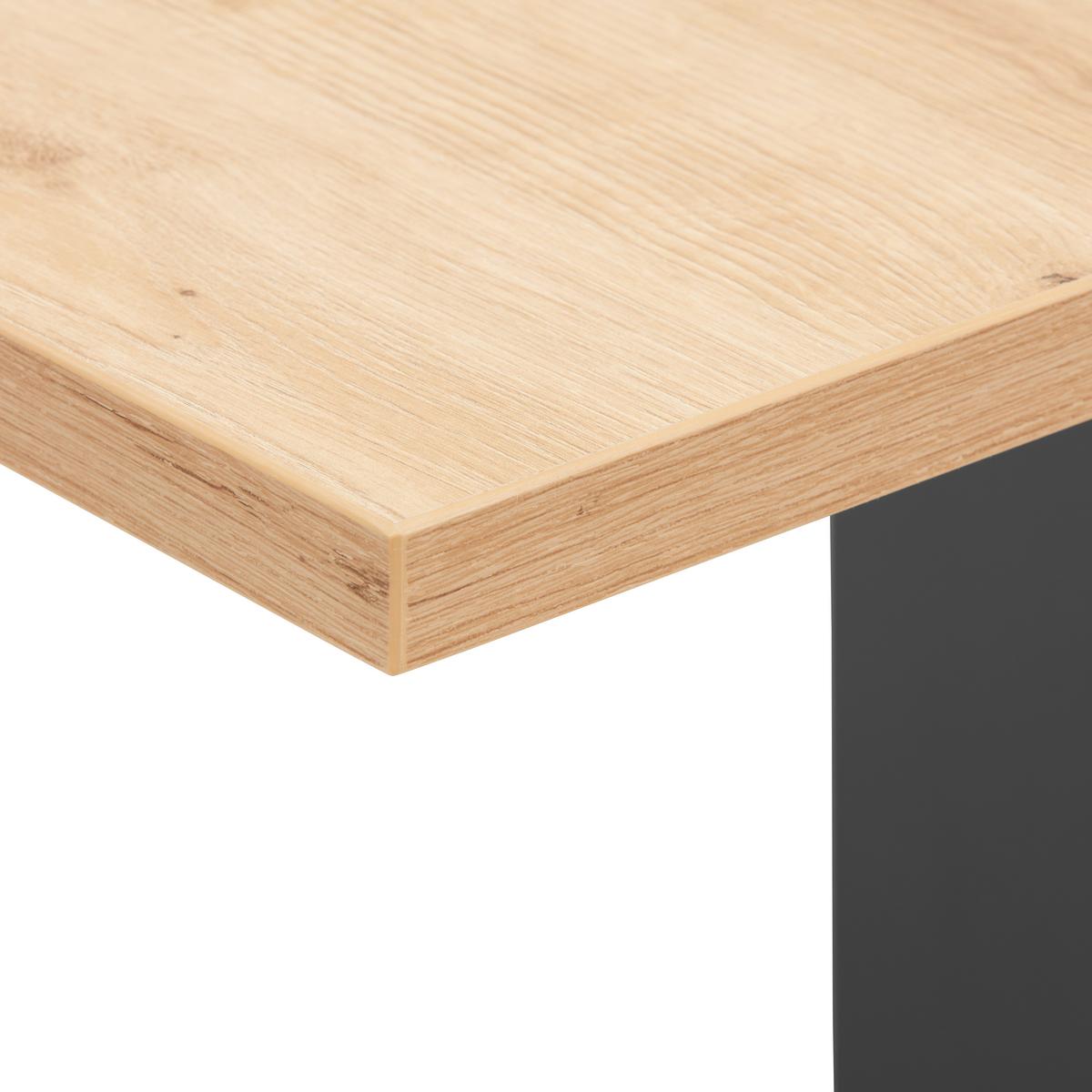 Ausziehtisch Alara Anthrazit/Artisan Eiche - MODERN, Holzwerkstoff (180-220/90/76,3cm) - Mömax