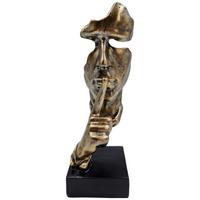 Skulptura Ian - zlatne boje/crna, Moderno, prirodni materijali (12/29/11cm) - Mömax