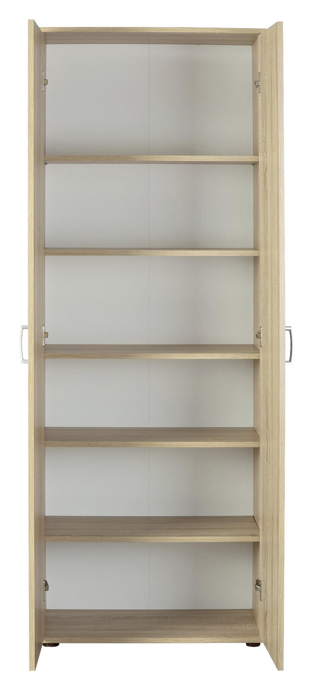 Mehrzweckschrank Gallo Sonoma Eiche ca. 70x189x34cm - Schwarz/Sonoma Eiche, Basics, Holzwerkstoff/Kunststoff (70/189/34cm) - MID.YOU