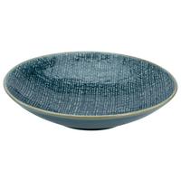Farfurie adâncă Canvas - albastru, ceramică (22/22/5cm) - Premium Living