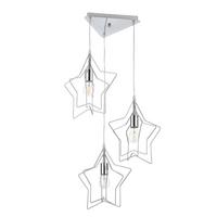 Kinderhängeleuchte Estrella Chromfarben max. 22 Watt - Chromfarben, Design, Metall (38/120cm)