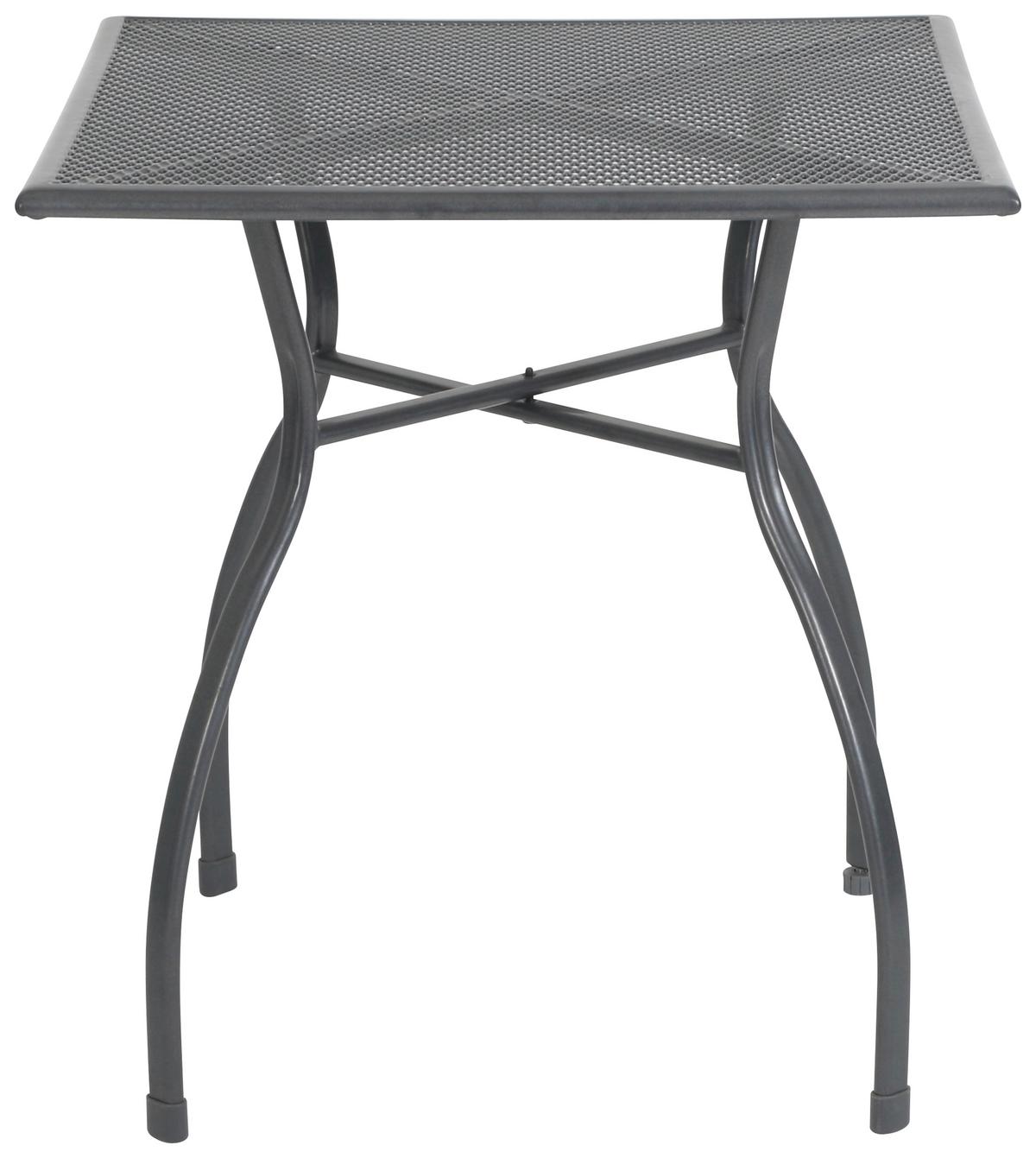 Gartentisch Toulouse Grau wetterbeständig ca. 70x70x74cm - Grau, Basics, Metall (70/70/74cm) - Gardenson