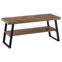 Schuhbank Eichefarben - Eichefarben/Schwarz, Design, Holzwerkstoff/Metall (100/41/40cm) - MID.YOU