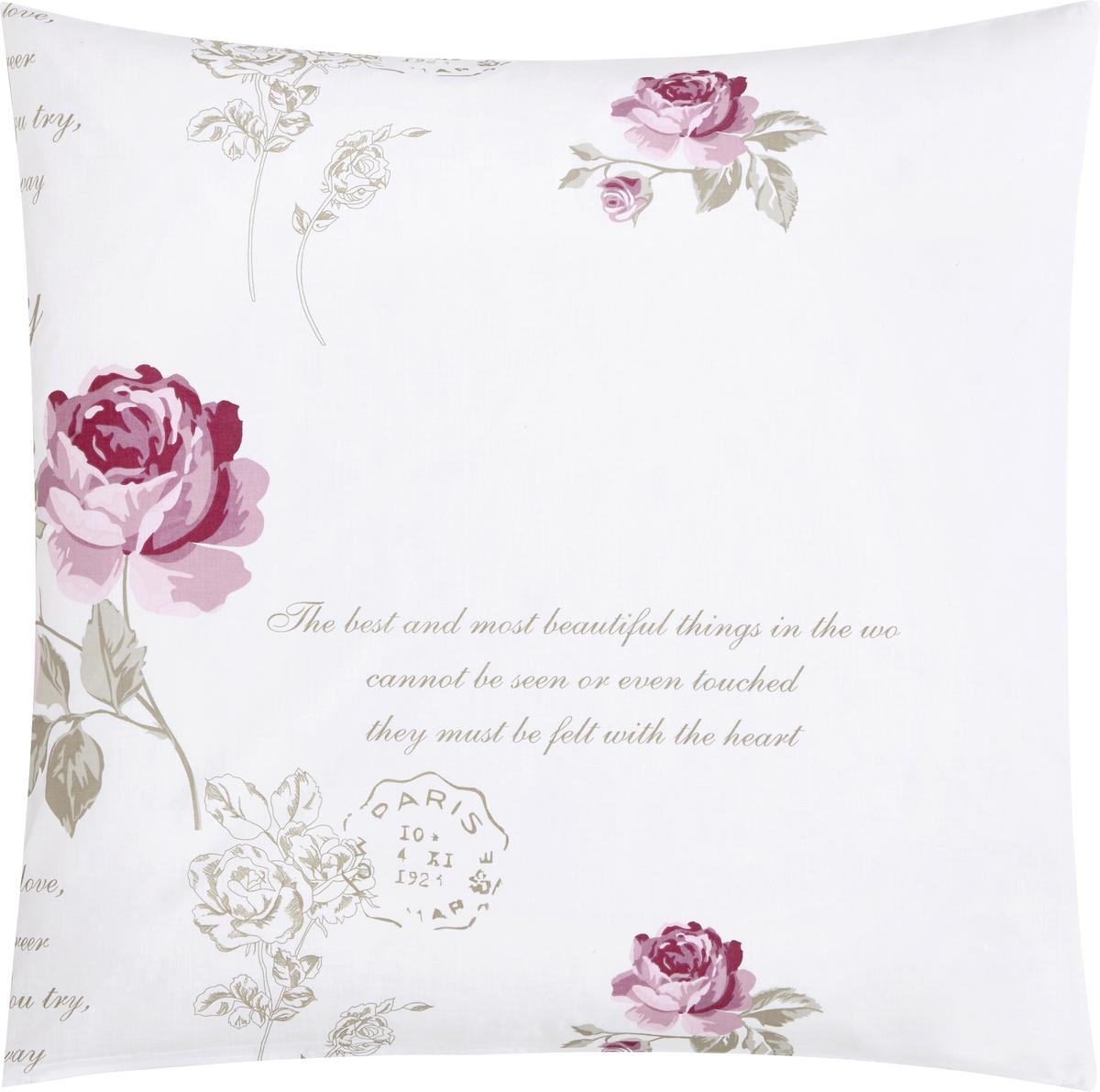 Bettwäsche Diary Rose ca. 135x200cm - Weiß, ROMANTIK / LANDHAUS, Textil (135/200cm) - Modern Living