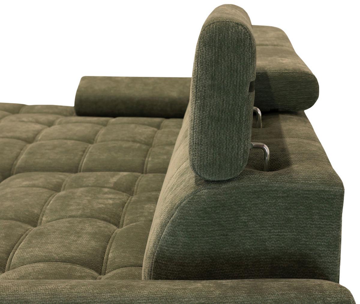 Kutna Garnitura Vegas - šumska zelena/crna, Design, drvo/tekstil (173/294cm) - Modern Living