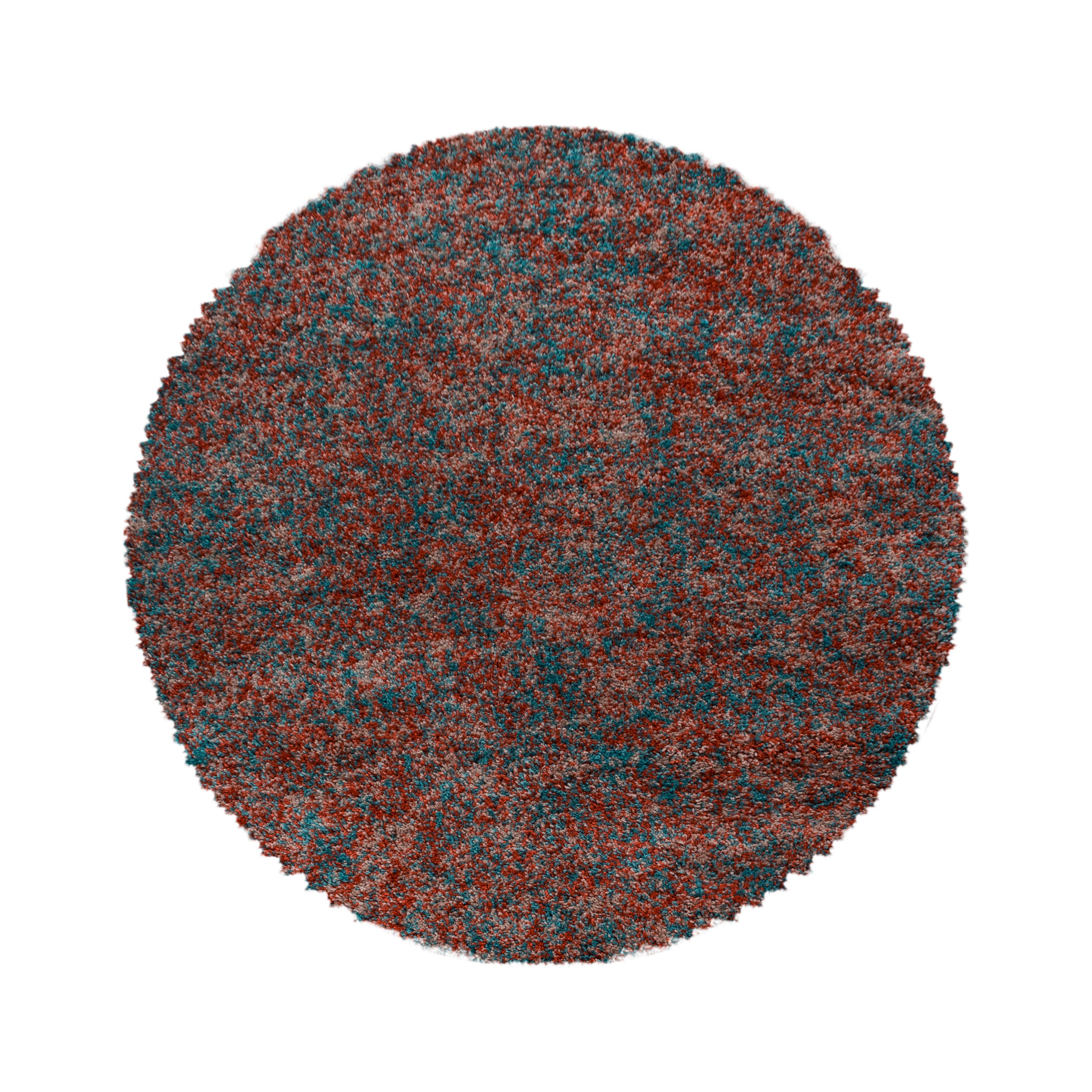 Hochflorteppich Enjoy Terracotta Ø ca. 200cm - Terracotta, KONVENTIONELL, Textil (200/200cm) - Novel