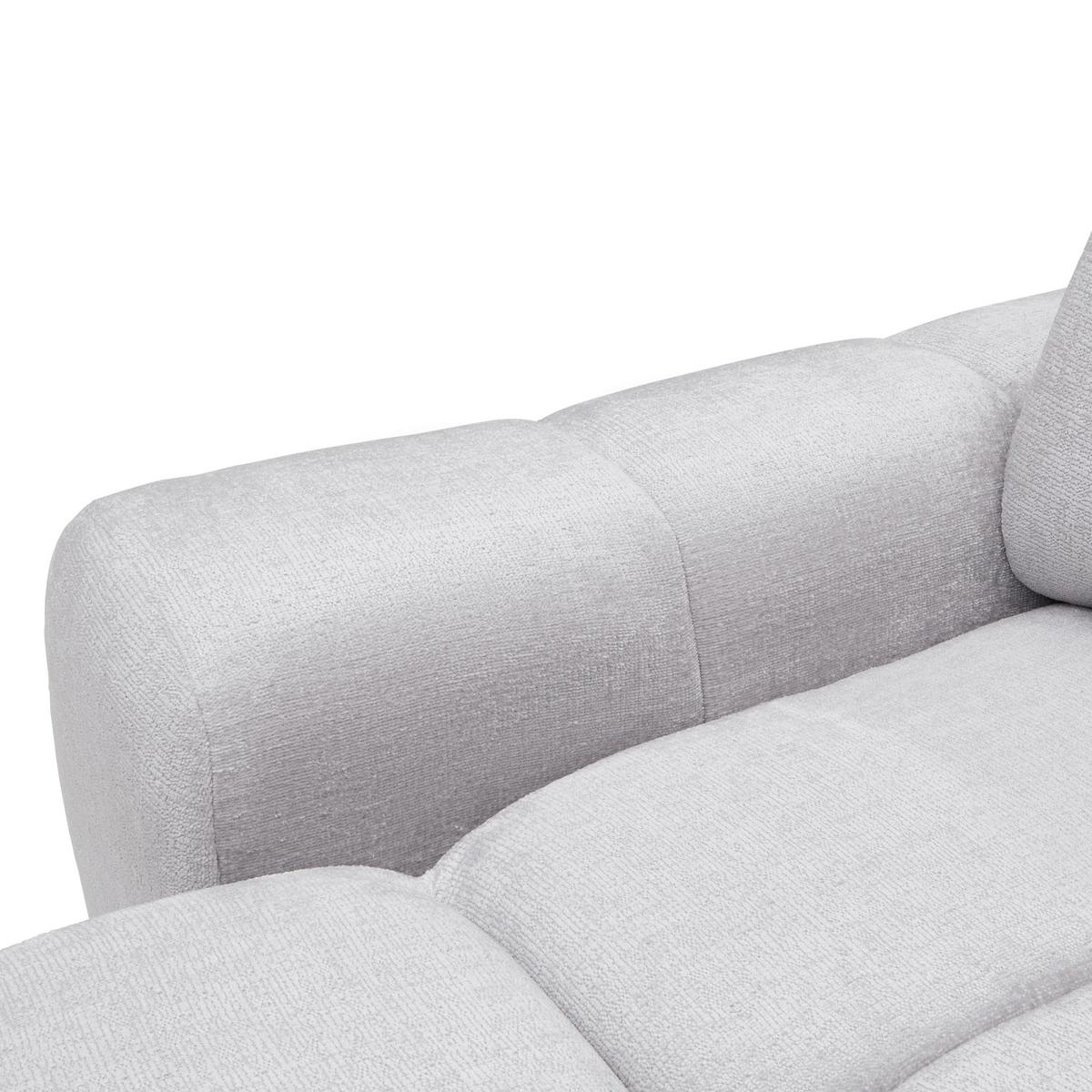 Kutna Garnitura Silvio - svijetlo siva/crna, Moderno, tekstil/metal (275/85-105/225cm) - Mömax