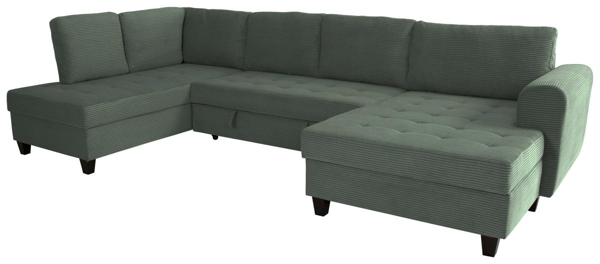 Kutna Garnitura Moritz - zelena, Trend, tekstil (178/324/155cm)