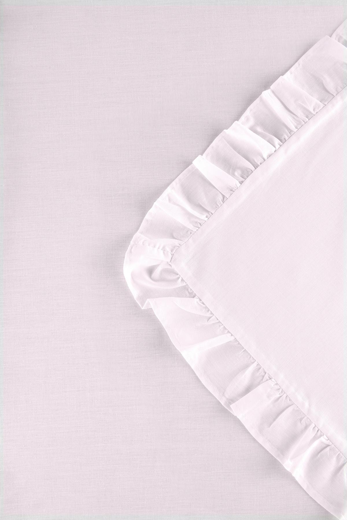 Bettwäsche Rüschen Rosa ca. 135x200cm - Rosa, ROMANTIK / LANDHAUS, Textil (135/200cm) - Zandiara