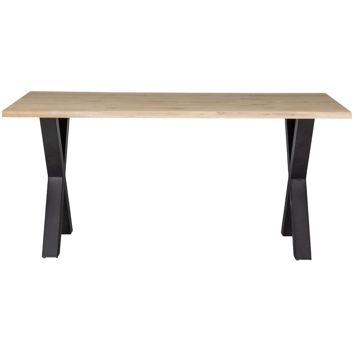 Esstisch Tablo Eichefarben L: 180cm - Eichefarben/Schwarz, MODERN, Holz/Metall (180/90/75cm) - Livetastic