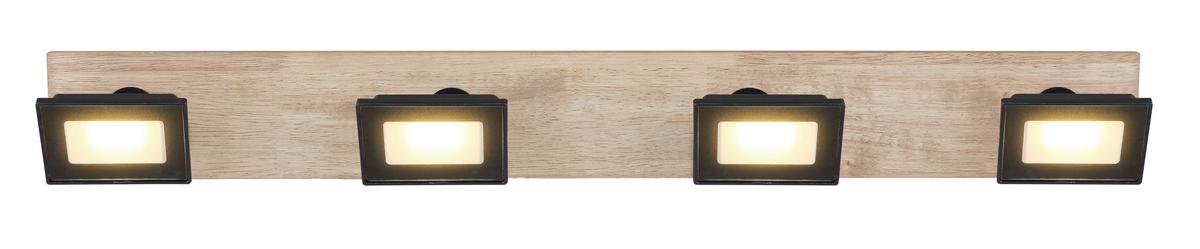 Led-reflektor Fonzi - črna/temno rjava, Natur, kovina/steklo (66cm)