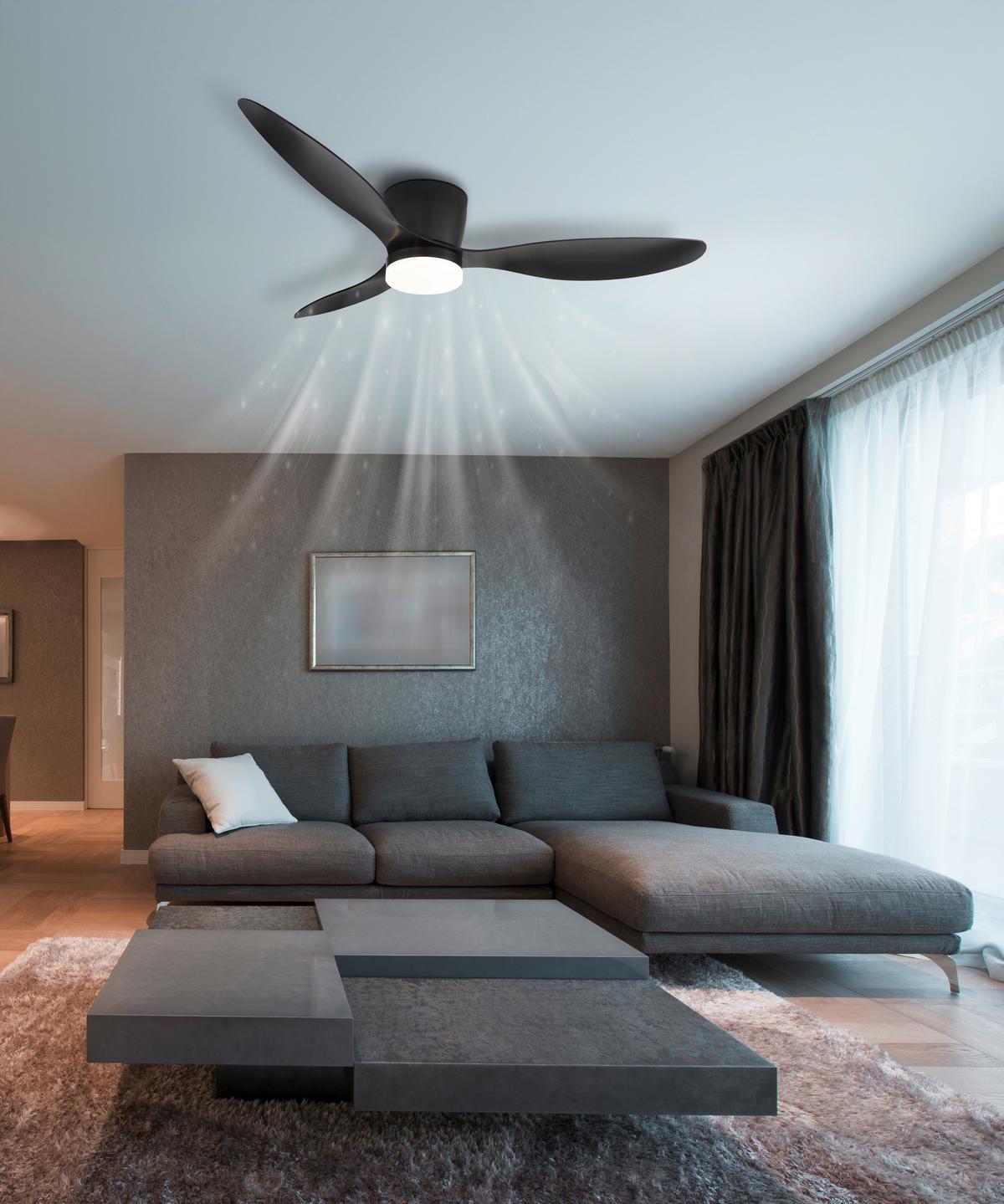 Mennyezeti Ventilátor 03666s Armando - fekete/fehér, Basics, műanyag/fém (22,6/131,50cm) - Globo