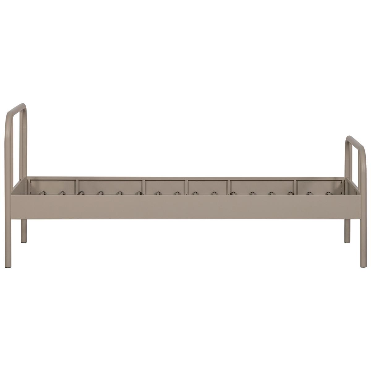 Metallbett Mata Sandfarben ca. 90x200 cm - Sandfarben, Basics, Metall (90/200cm) - MID.YOU