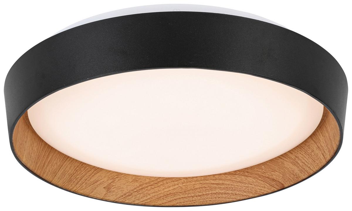 Plafonieră cu LED Lia - alb, Konventionell, plastic/lemn (39/7cm) - Mömax