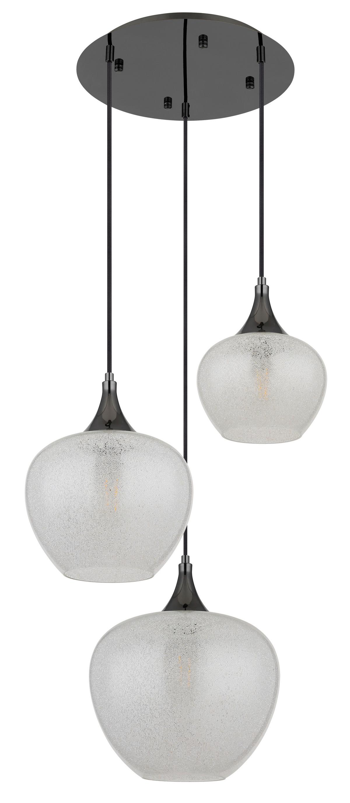 HÄNGELEUCHTE 15548-3HK - Klar/Chromfarben, Konventionell, Glas/Kunststoff (49/120cm) - Globo