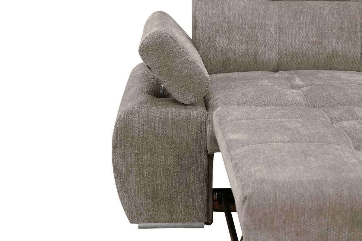 Kutna Garnitura Vegas - srebrne boje/taupe, Design, drvo/tekstil (294/173cm) - Modern Living