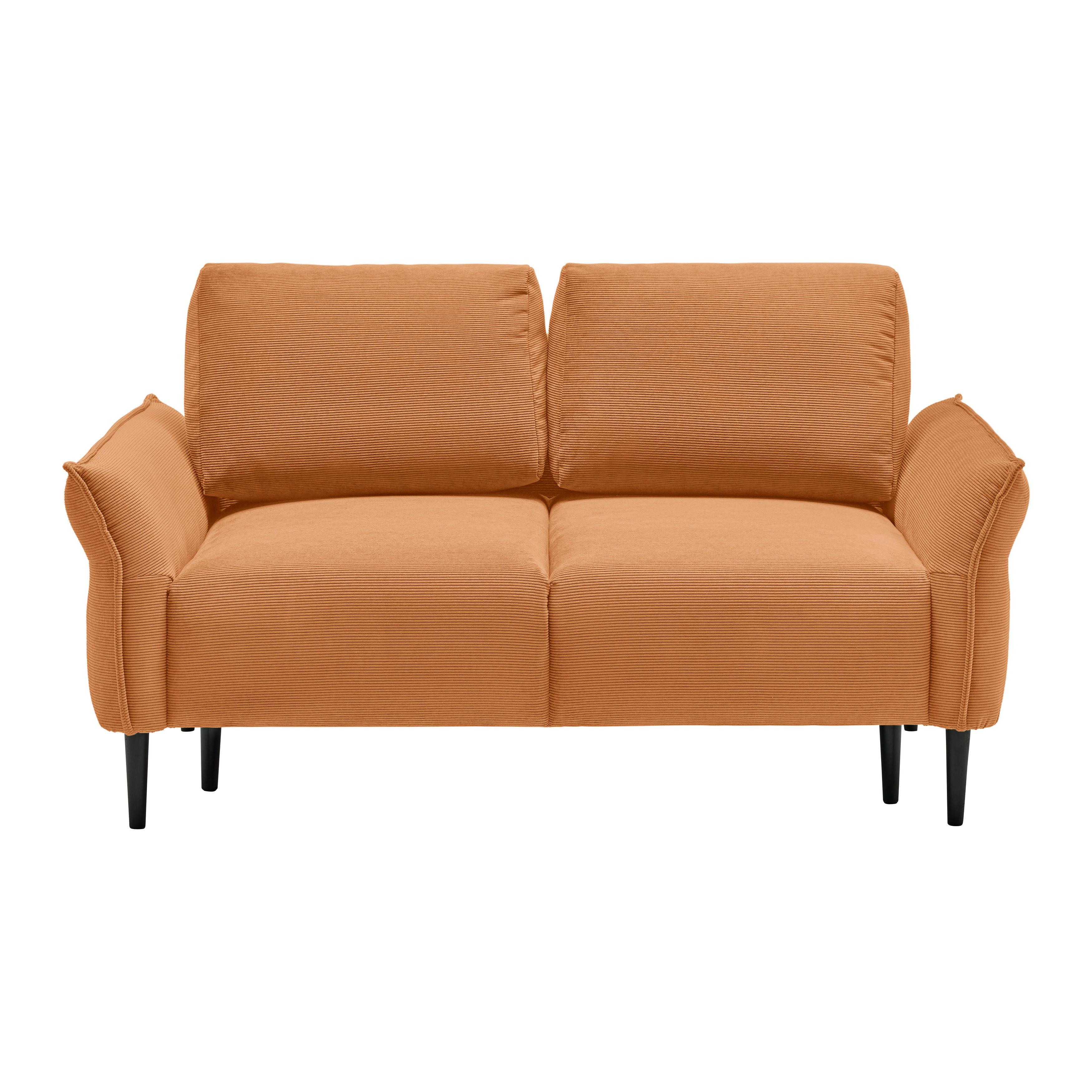 2-Sitzer-Sofa Custom Dunkelgrün - Dunkelgrün/Schwarz, MODERN, Holz/Textil (150/85/92cm) - Mömax