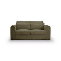 2,5-Sitzer-Sofa Almera Khaki - Khaki/Schwarz, Basics, Holz/Textil (200/92/112cm) - MID.YOU