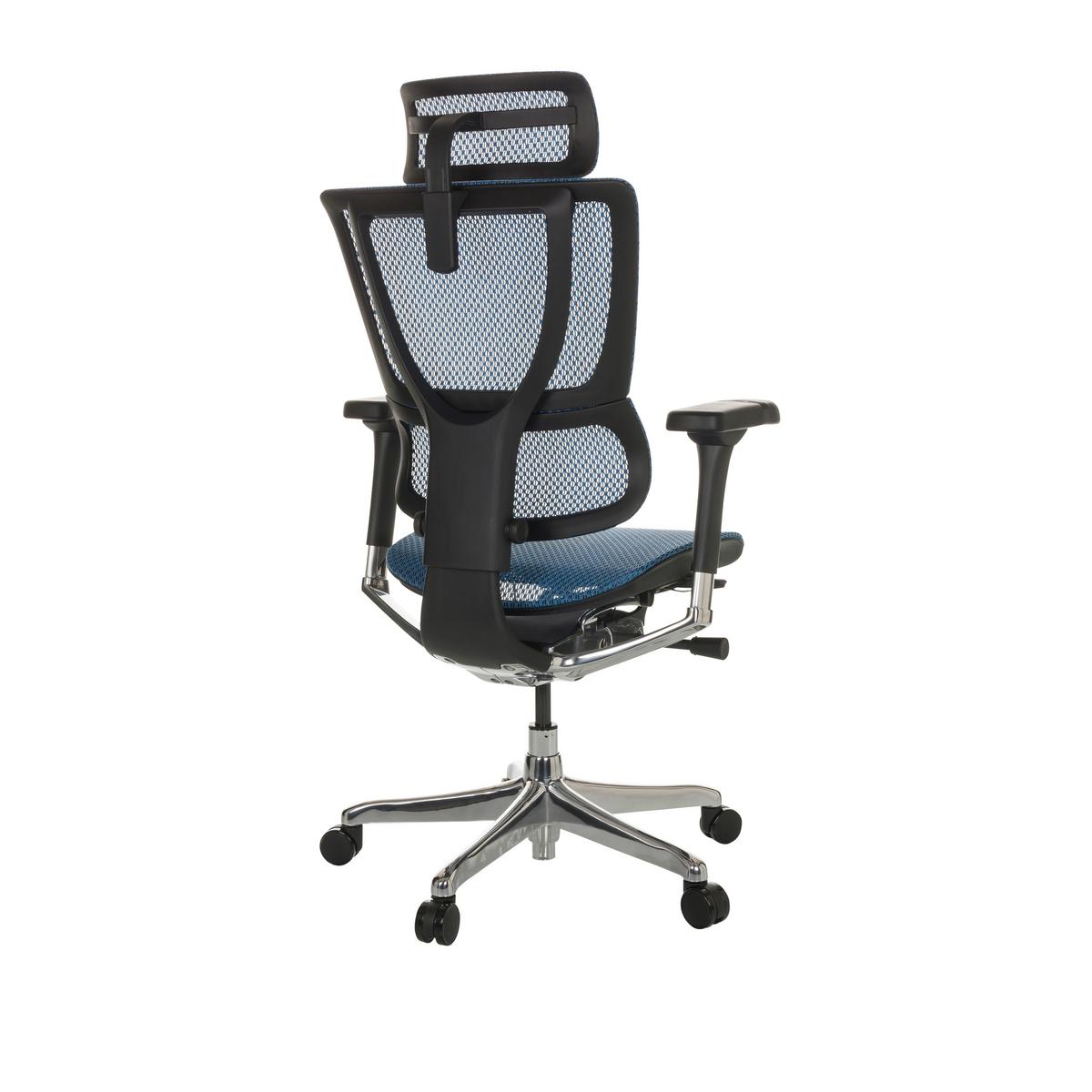 Pisarniški Stol Ergohuman Slim I, Modra - modra, Basics, kovina/umetna masa (69/116-138/66cm) - MID.YOU