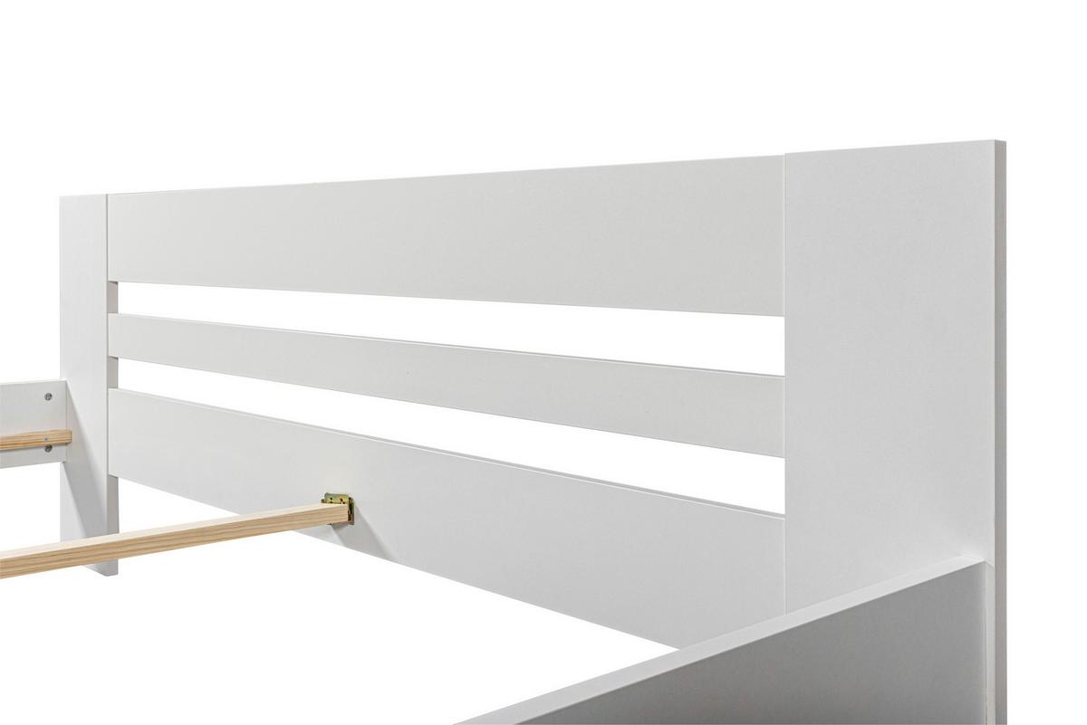 Bett Annik ca. 180x200 cm Weiß - Weiß, MODERN, Holzwerkstoff (180/200cm) - MID.YOU
