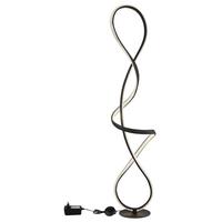 LED-STEHLEUCHTE 67341SS SWIRL - Klar/Schwarz, Design, Kunststoff/Metall (26/20/132,5cm) - Globo