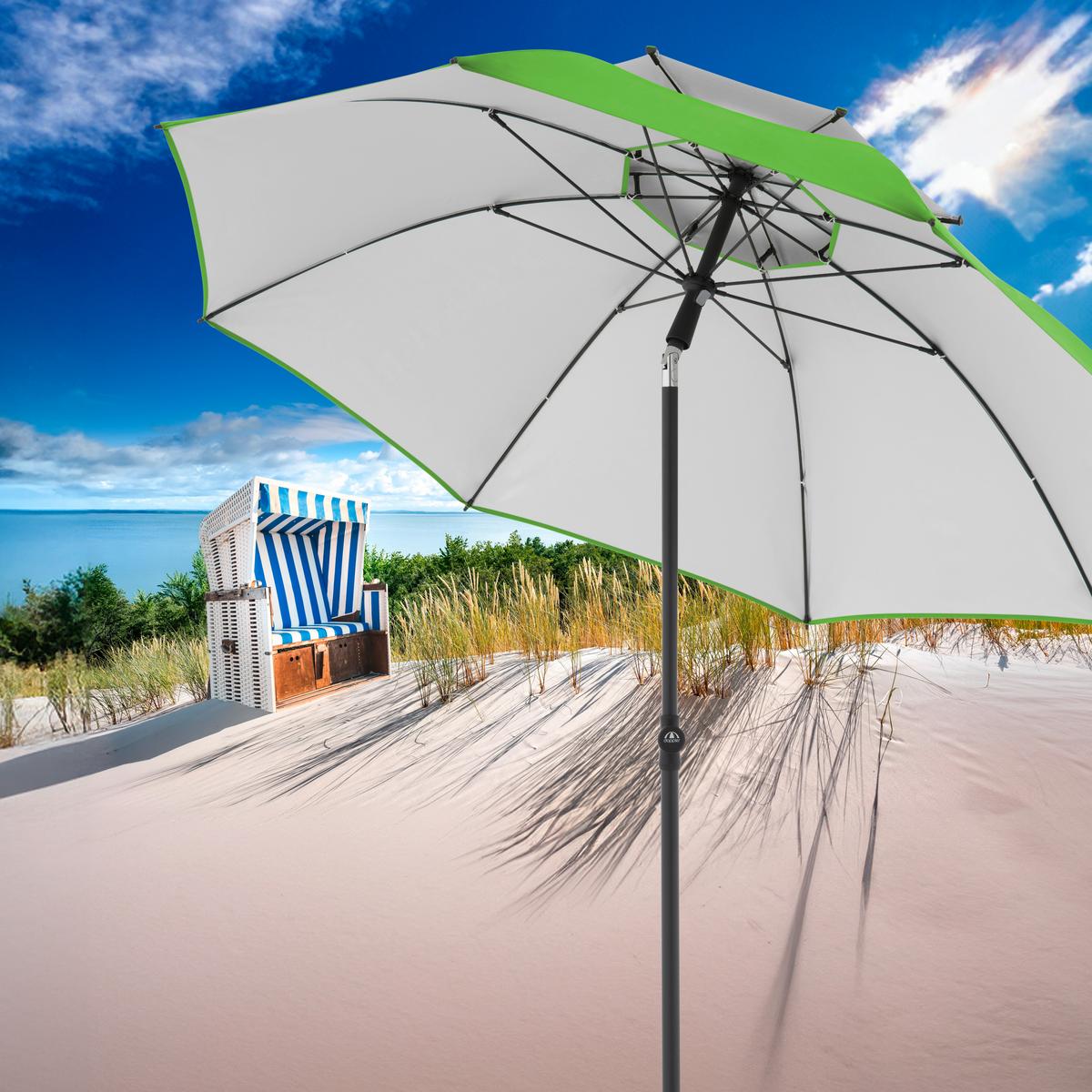 Sonnenschirm GS Windprofi Neo 200 Hellgrün ca. 200x238cm - Anthrazit/Hellgrün, KONVENTIONELL, Textil/Metall (200/238cm) - Doppler