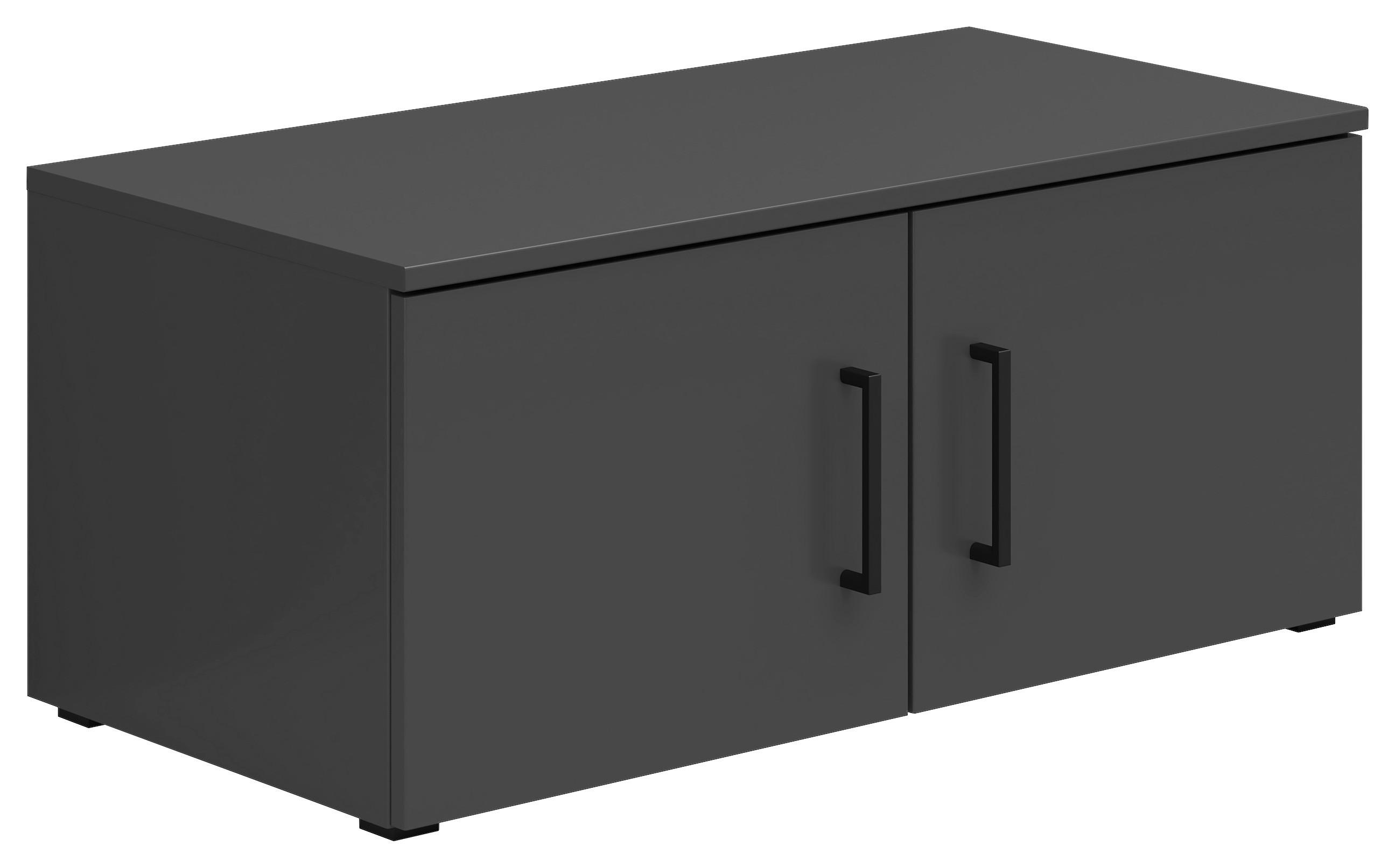 Aufsatzschrank Multistauraum Graphitfarben - Graphitfarben/Schwarz, MODERN, Holzwerkstoff/Kunststoff (80/35/40cm) - Mömax