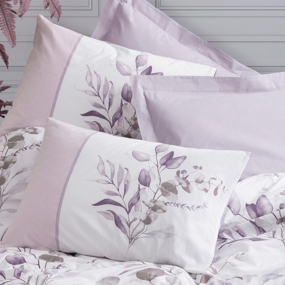 POŚCIEL NADIA - LILAC - biały/lilak, Basics, tkanina (135/200cm)