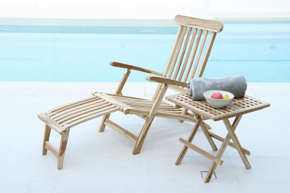 Gartentisch Naturfarben Teakholz - Naturfarben, Natur, Holz (50/50/50cm) - Gardenson