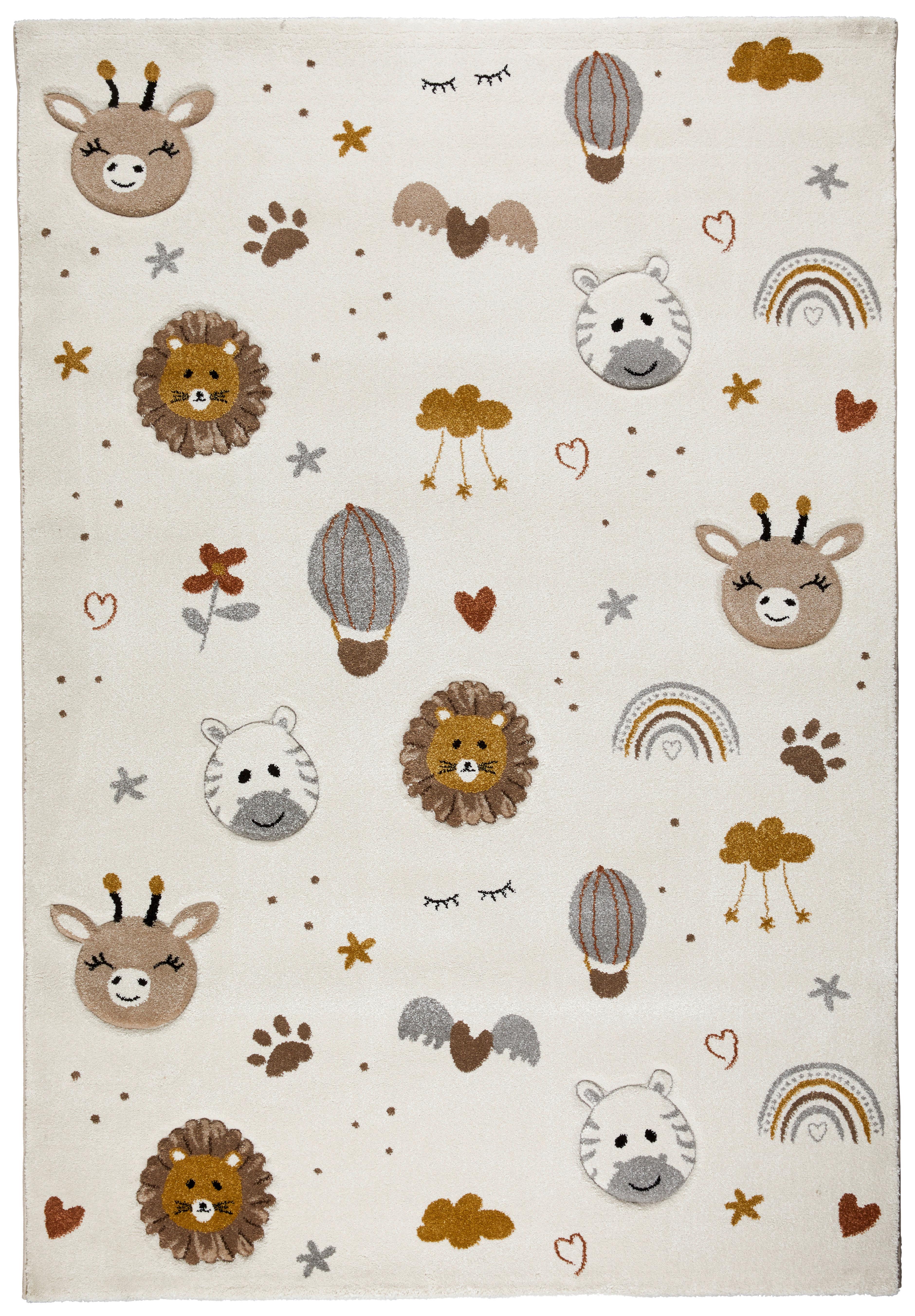 BARNMATTA SUNNY 1 brun, beige 120/170 cm