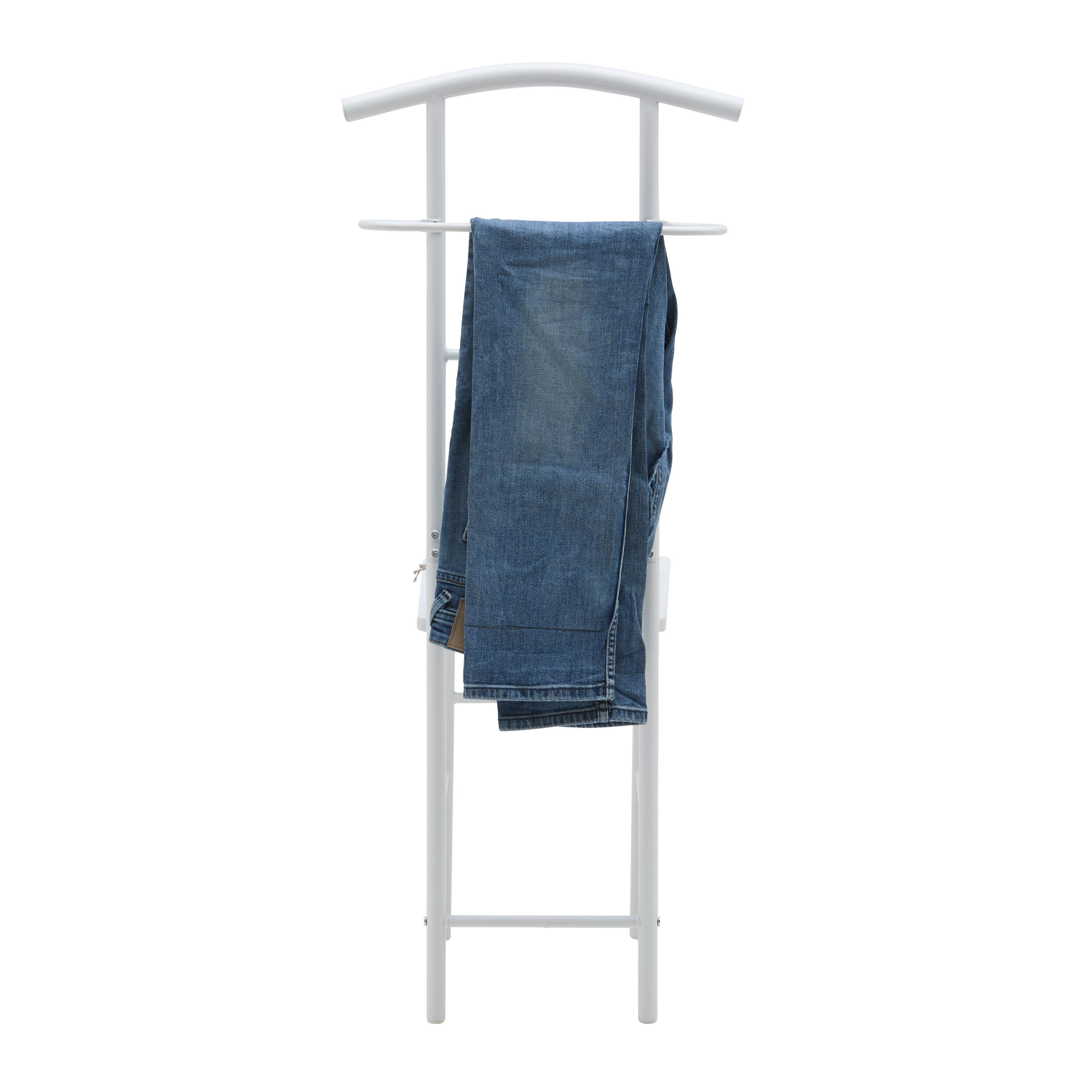 KLÄDSTÄLLNING RALPH -EXKLUSIV/SB- - vit, Klassisk, metall/trämaterial (30/107/45cm) - Mömax