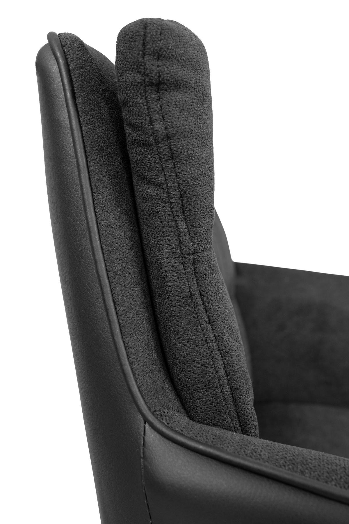 KRZESŁO Z PODŁOKIETNIKAMI LOGAN 70A - antracytowy/czarny, Konventionell, materiał drewnopochodny/metal (59/88/63cm) - MID.YOU