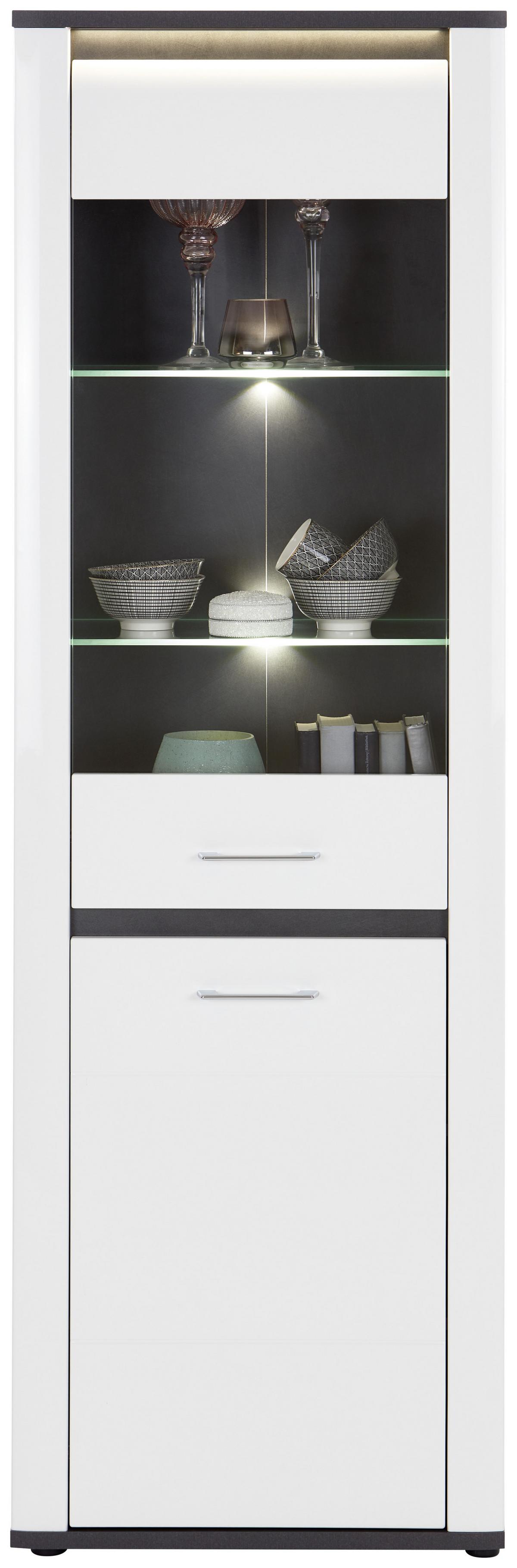 Set iluminat polițe sticlă LED - antracit, Modern, plastic (3/3/2,5cm) - Modern Living